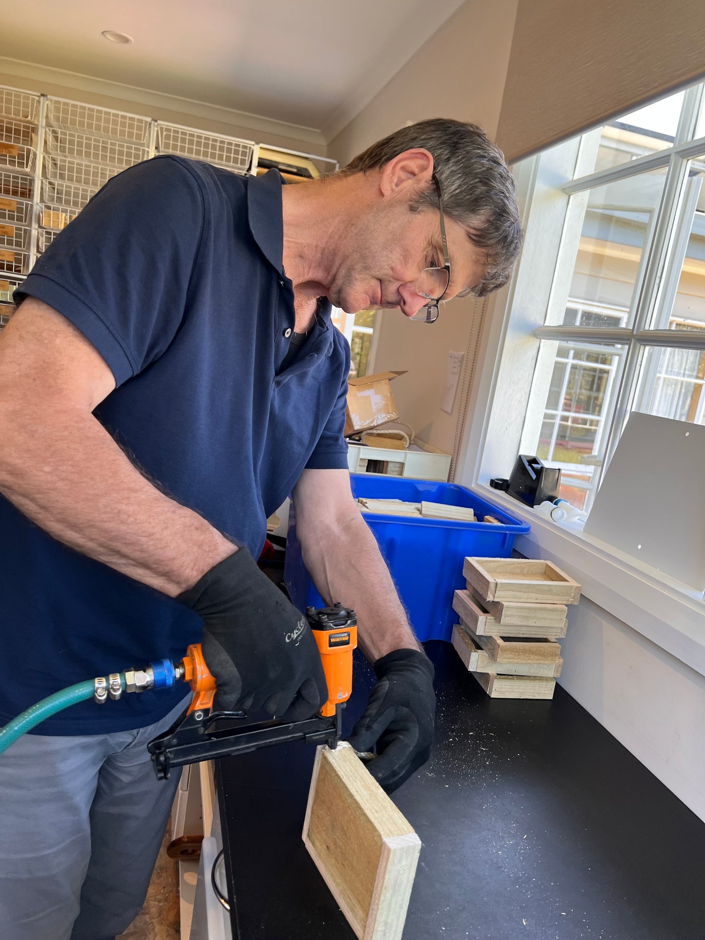 Wooden Tray with Four Handmade Soap Bars